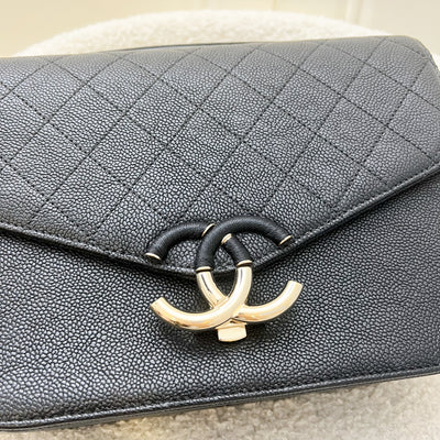 Chanel Thread Around Flap in Black Caviar and LGHW