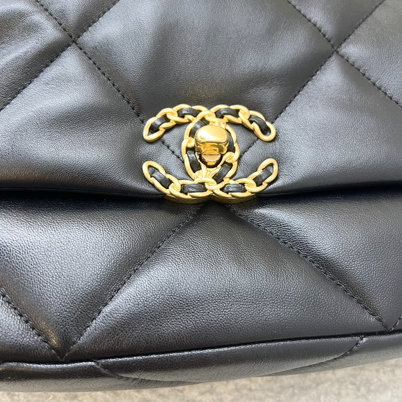 Chanel 19 Small Flap in Black Lambskin and 3-Tone HW