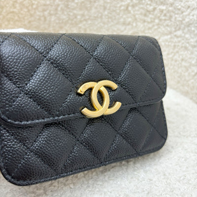 Chanel Mini Clutch on Chain in Black Caviar and AGHW