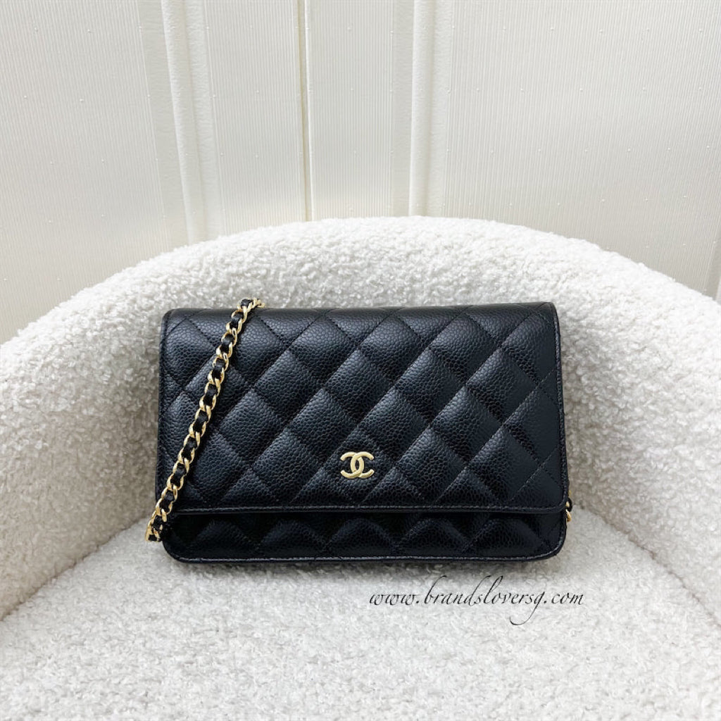 Chanel Classic Wallet on Chain WOC in Black Caviar and GHW Brands Lover