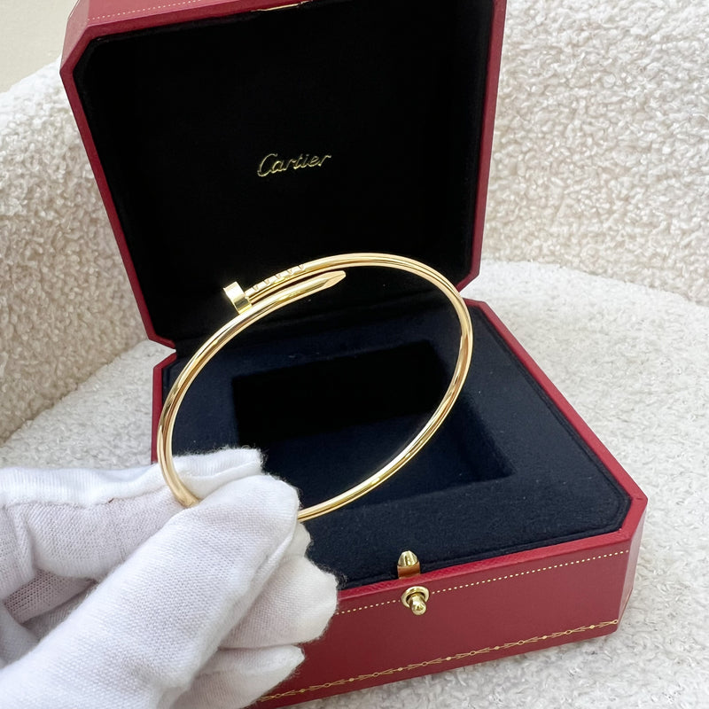 Cartier Juste Un Clou JUC Bracelet Small Model in 18K Yellow Gold Sz 17