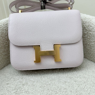 Hermes Constance 18 in Mauve Pale Chevre Mysore Leather and RGHW