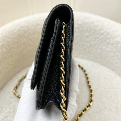 Chanel Classic Wallet on Chain WOC in Black Caviar and GHW