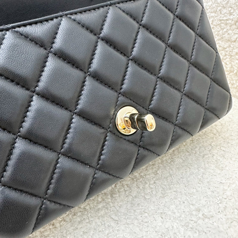 Chanel Classic Mini Rectangle in Black Lambskin and LGHW