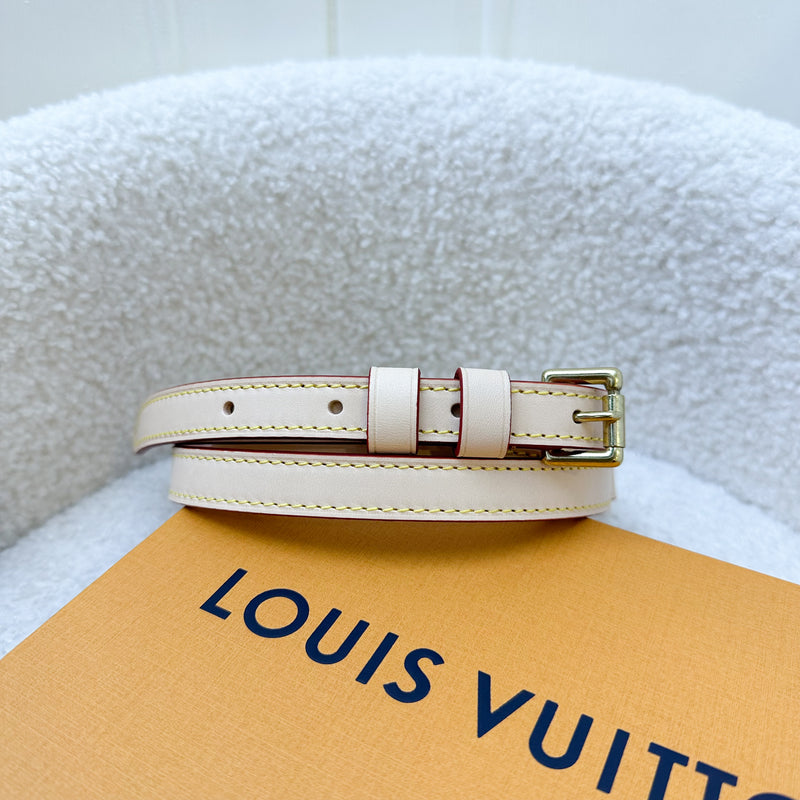 LV 16mm Adjustable Strap in Vachetta Leather and GHW