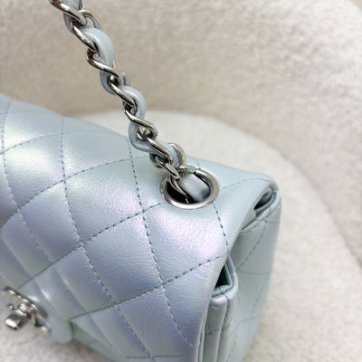 Chanel Mini Rectangle Flap in 21K Iridescent Blue Calfskin and SHW