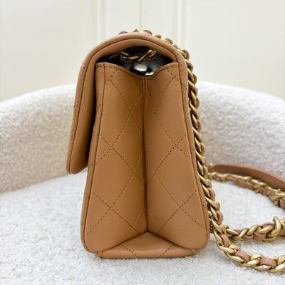 Chanel 23P Seasonal Flap Bag in Caramel Lambskin and AGHW