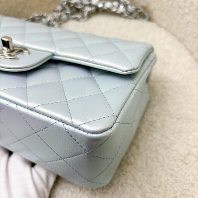 Chanel Mini Rectangle Flap in 21K Iridescent Blue Calfskin and SHW