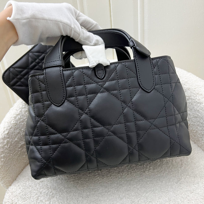 Dior Small Toujours Bag in Black Macrocannage Calfskin and LGHW