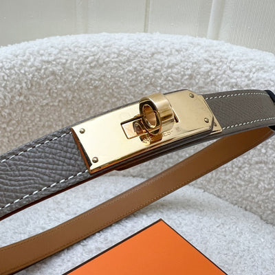 Hermes Kelly 18 Belt in Etoupe Epsom Leather and GHW