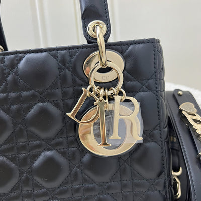 Dior Small Lady Dior ABCDior in Black Lambskin LGHW