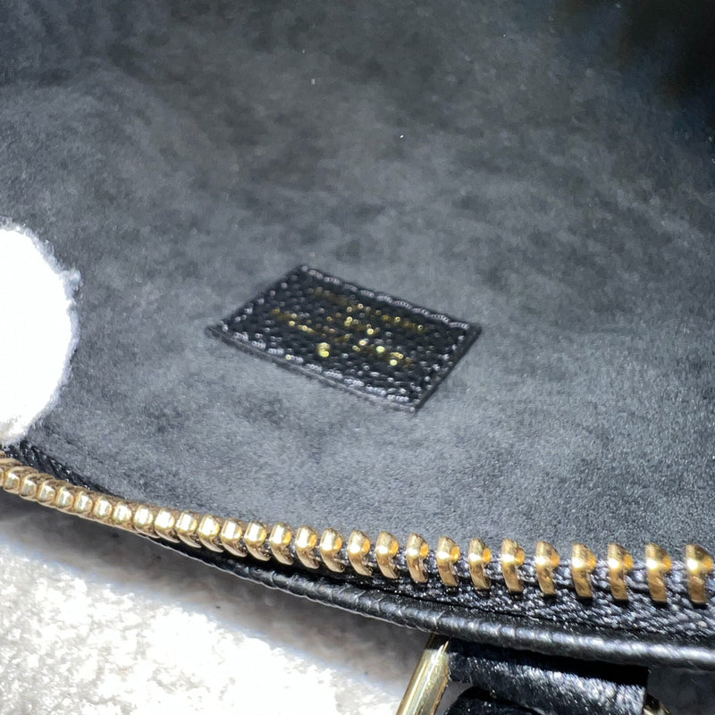 LV Speedy Nano in in Black and Creme Giant Monogram Empreinte Leather GHW