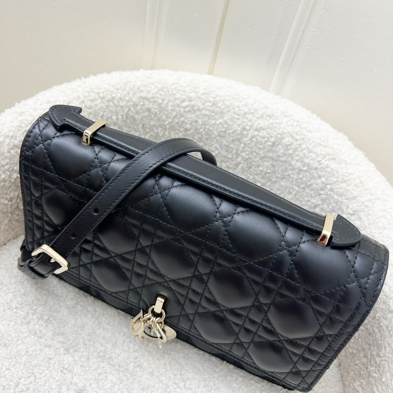 Dior My Dior Top Handle Bag in Black Cannage Lambskin and GHW