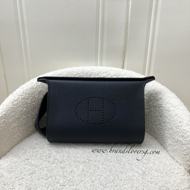 Hermes Videpoches Bag in Caban / Bleu Navy Togo Leather and PHW