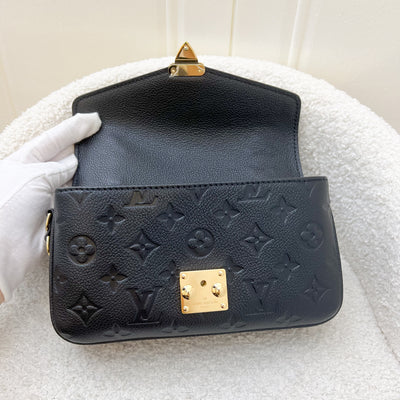 LV Pochette Metis East West in Black Giant Monogram Empreinte Leather and GHW