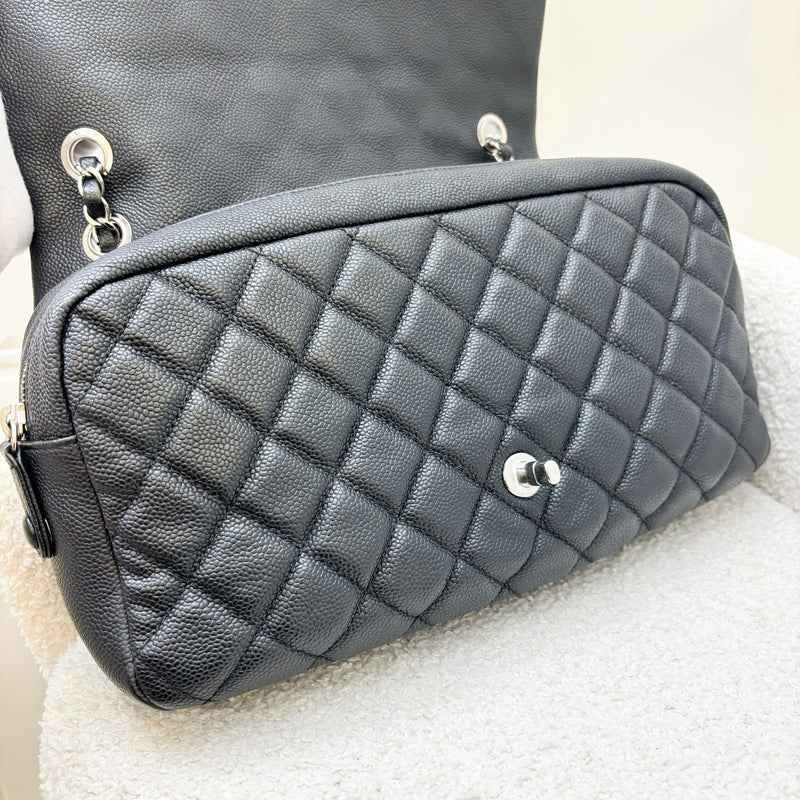 Chanel Easy Caviar Jumbo Flap Bag in Black Caviar and SHW