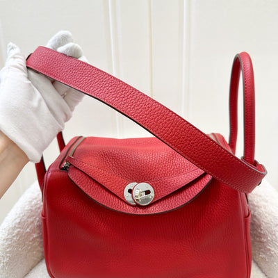 Hermes Lindy 26 in Rouge Casaque Clemence Leather and PHW