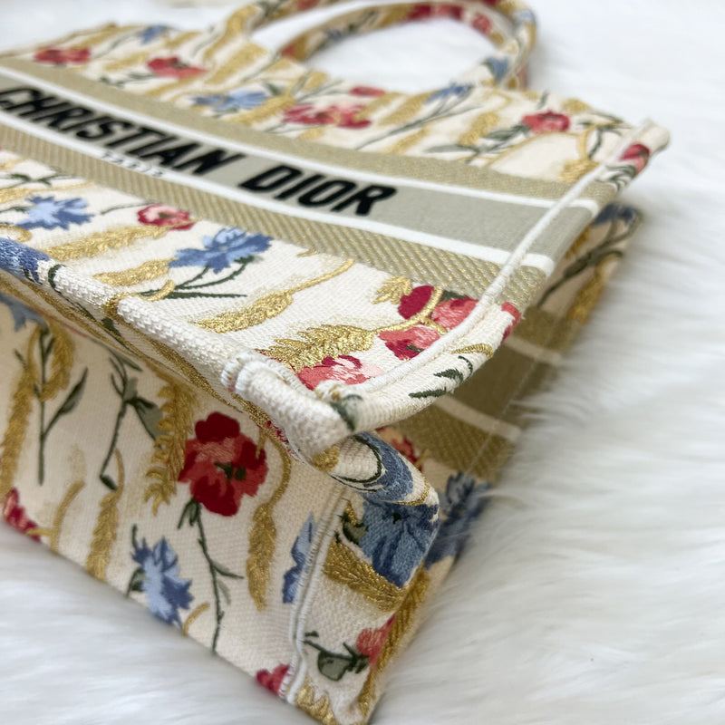 Dior Medium Book Tote in Hibiscus Floral Canvas