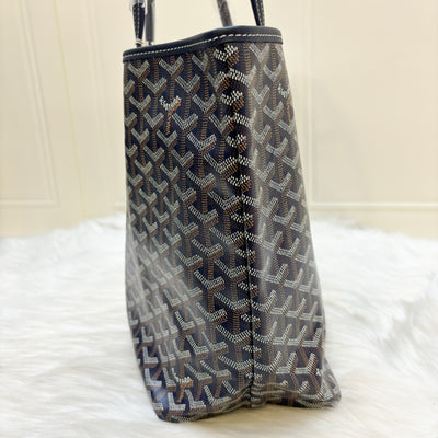 Goyard Saint Louis PM Tote in Navy Signature Goyardine Canvas