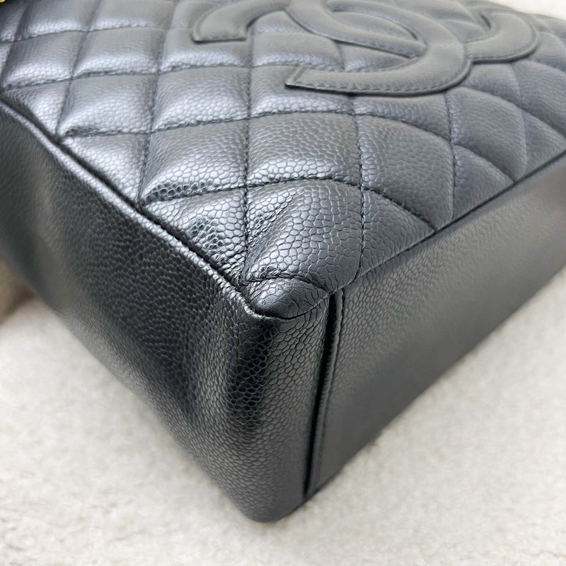 Chanel Petite Shopping Tote PST in Black Caviar and GHW