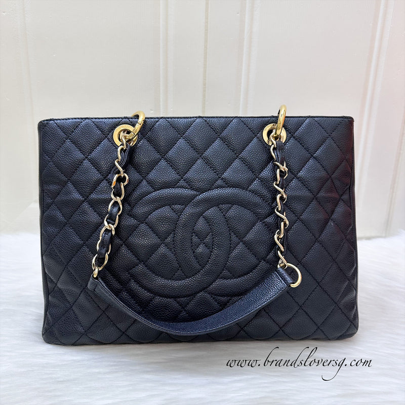 Chanel Grand Shopping Tote GST in Black Caviar and GHW