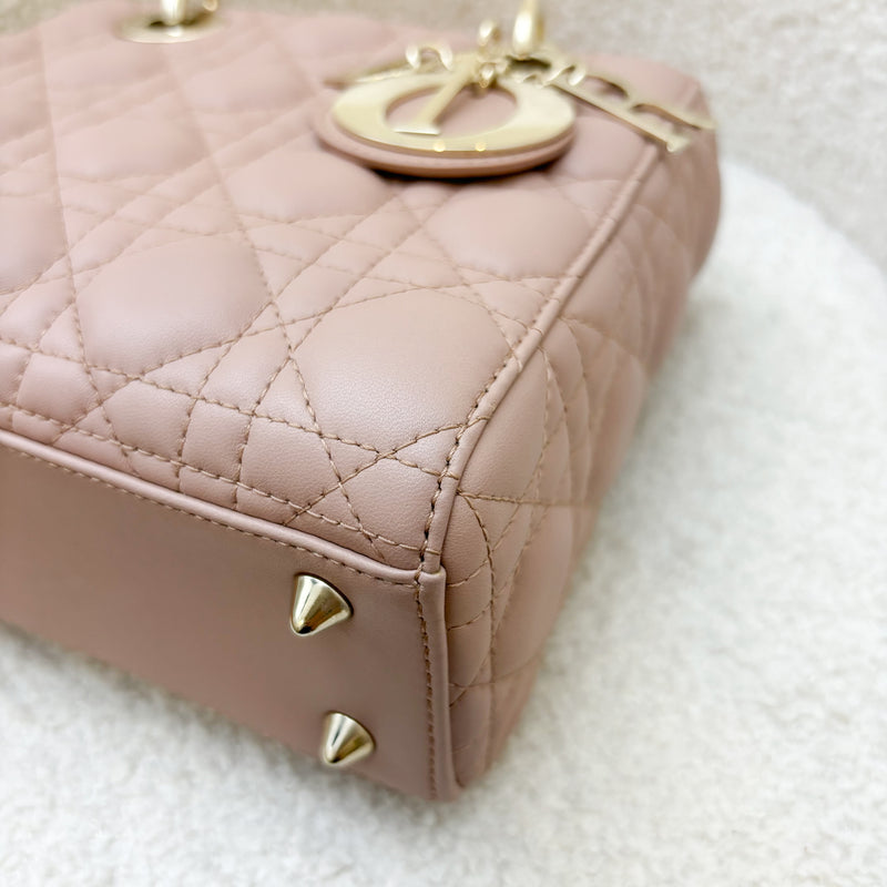 Dior Lady Dior ABCDior Small Bag in Blush Pink Lambskin and LGHW