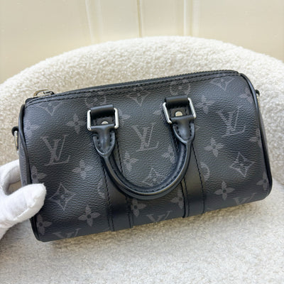 LV Keepall XS in Eclipse Reverse Monogram Canvas and Gunmetal HW