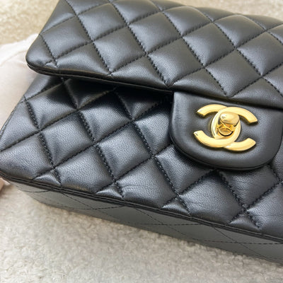 Chanel Small Classic Flap CF in Black Lambskin and GHW