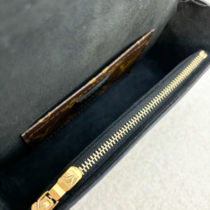 LV Officier Case in Black Calfskin and GHW