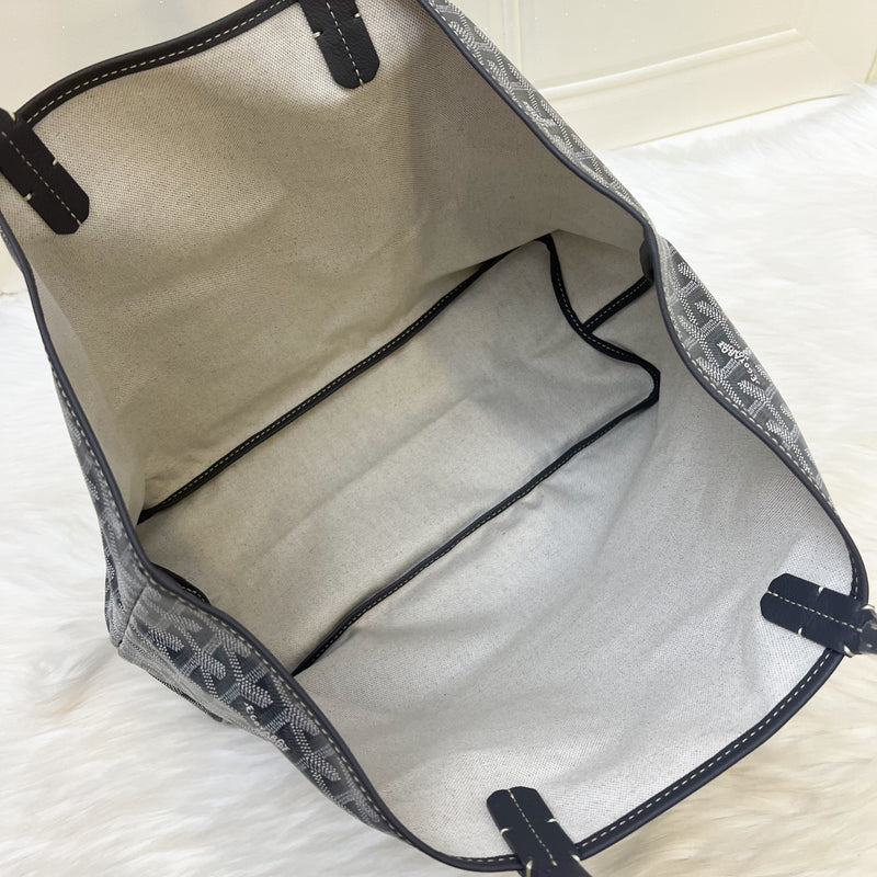 Goyard Saint Louis PM Tote in Gris Grey Goyardine Canvas