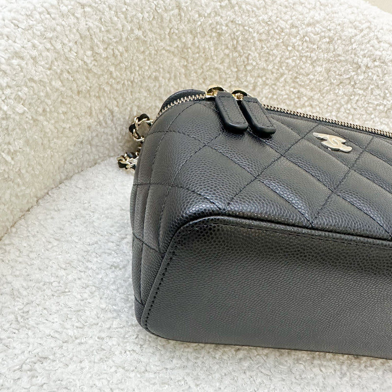 Chanel Classic Small Vanity in Black Caviar and LGHW