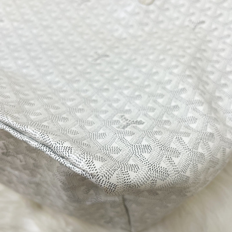 Goyard Saint Louis GM Tote in White Signature Goyardine Canvas