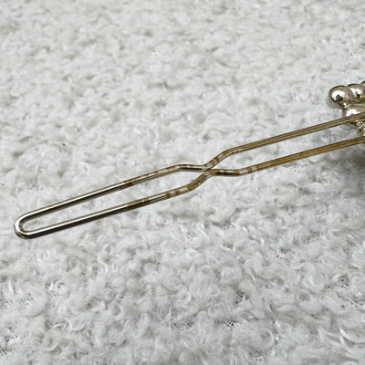 Chanel VIP Gift Hair Pin with Tiny Pearls and Square Crystals LGHW