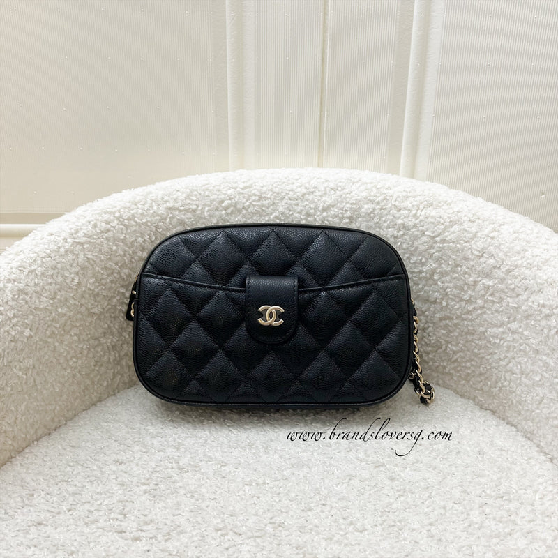 Chanel 24S Mini Camera Bag in Black Caviar and LGHW