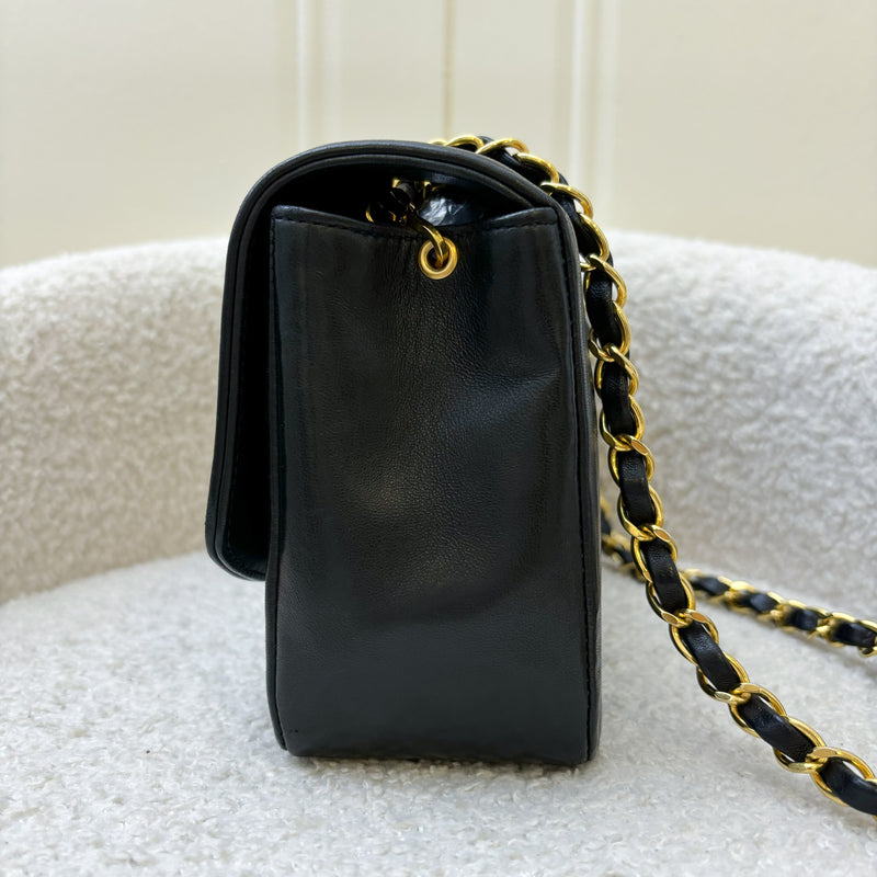 Chanel Small Vintage Diana Flap in Black Lambskin and 24K GHW