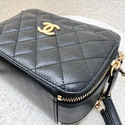 Chanel "Pick Me Up" Vanity Case in Black Caviar and AGHW