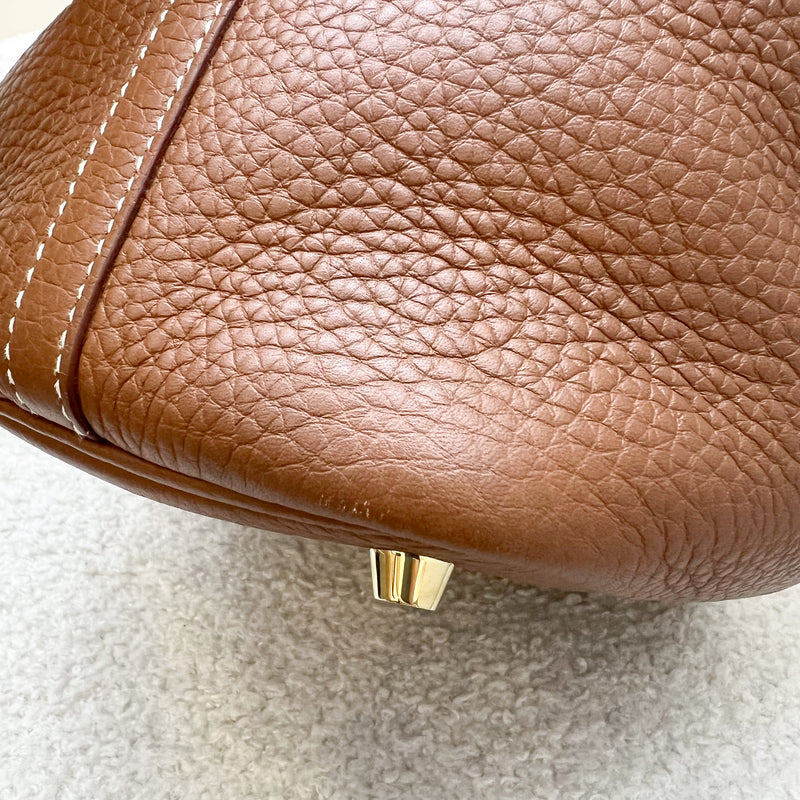Hermes Picotin 18 in Gold Clemence Leather and GHW