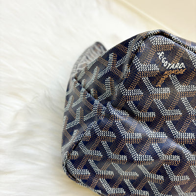 Goyard Saint Louis PM Tote in Navy Signature Goyardine Canvas