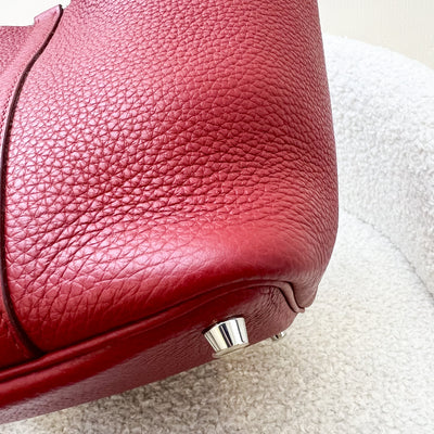 Hermes Picotin Lock 18 in Rouge Garance Clemence Leather PHW