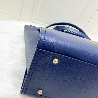 Chanel Small / Medium Deauville Tote in Navy Caviar and AGHW