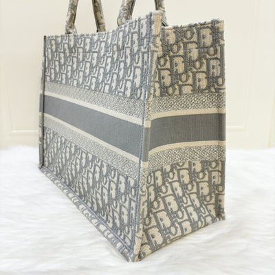 Dior Medium Book Tote in Grey Oblique Canvas