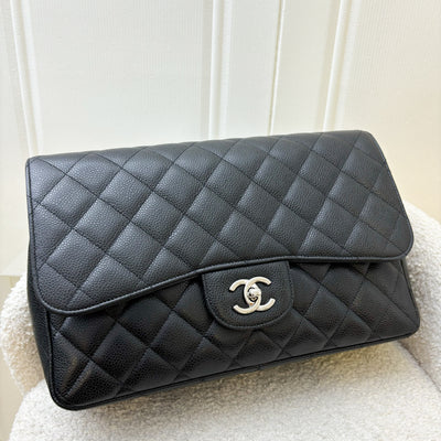 Chanel Jumbo Classic Flap SF in Black Caviar and SHW