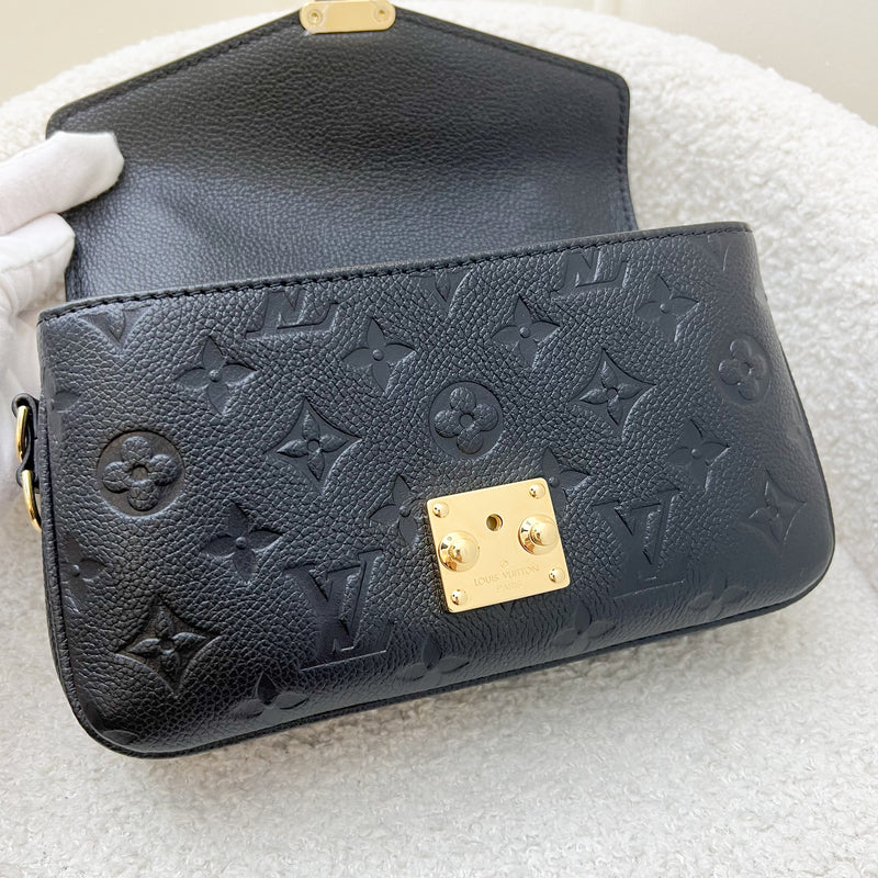 LV Pochette Metis East West in Black Giant Monogram Empreinte Leather and GHW