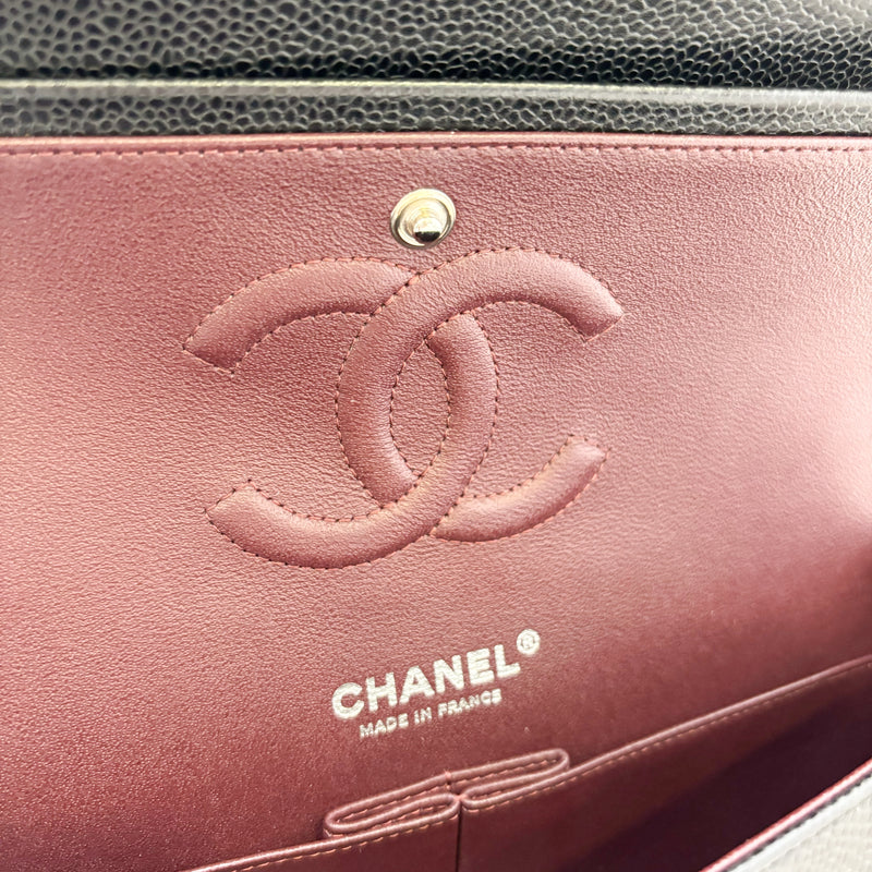 Chanel Medium Classic Flap CF in Black Caviar and SHW