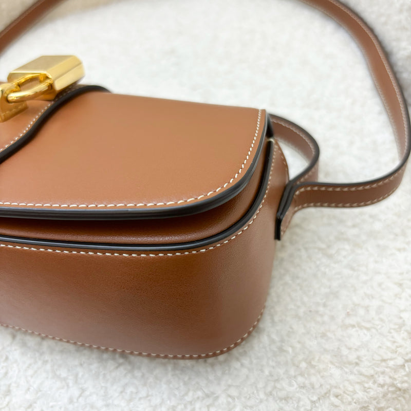 Celine Tabou Clutch on Strap in Tan Calfskin and GHW