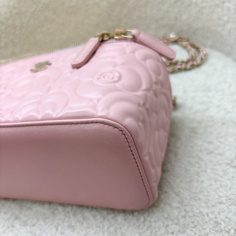 Chanel Small Vanity in Sakura Pink Camellia Leather and LGHW