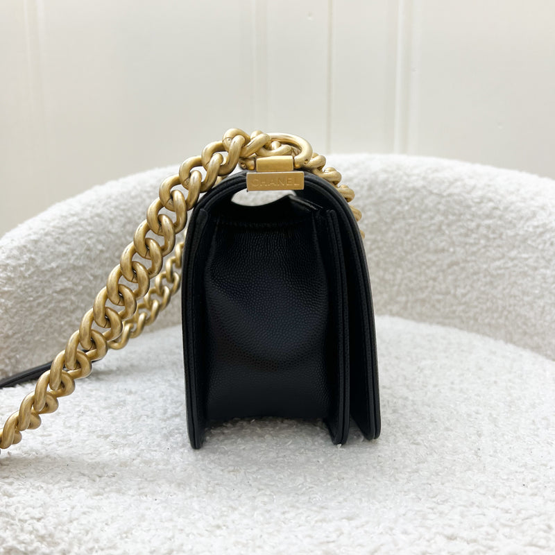 Chanel Small 20cm Boy Flap in Black Caviar and AGHW