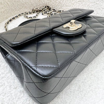 Chanel Top Handle Mini Rectangle Flap in Black Lambskin and LGHW