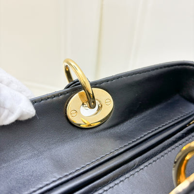 Dior Large Lady Dior in Black Lambskin and GHW