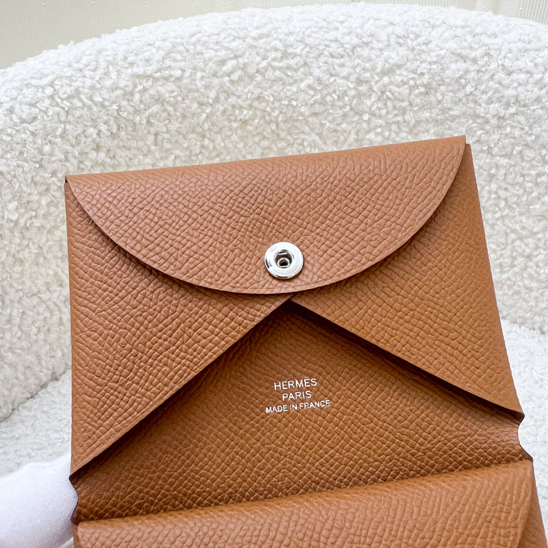 Hermes Calvi Duo in Gold Epsom Leather PHW